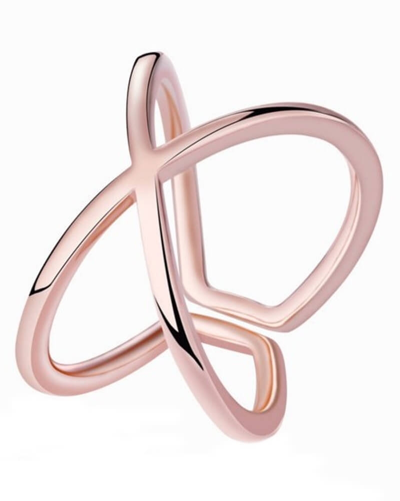 Everneed Emma Krydsring Rosaguldfarvet (U) Apparel & Accessories Jewelry Beautycos