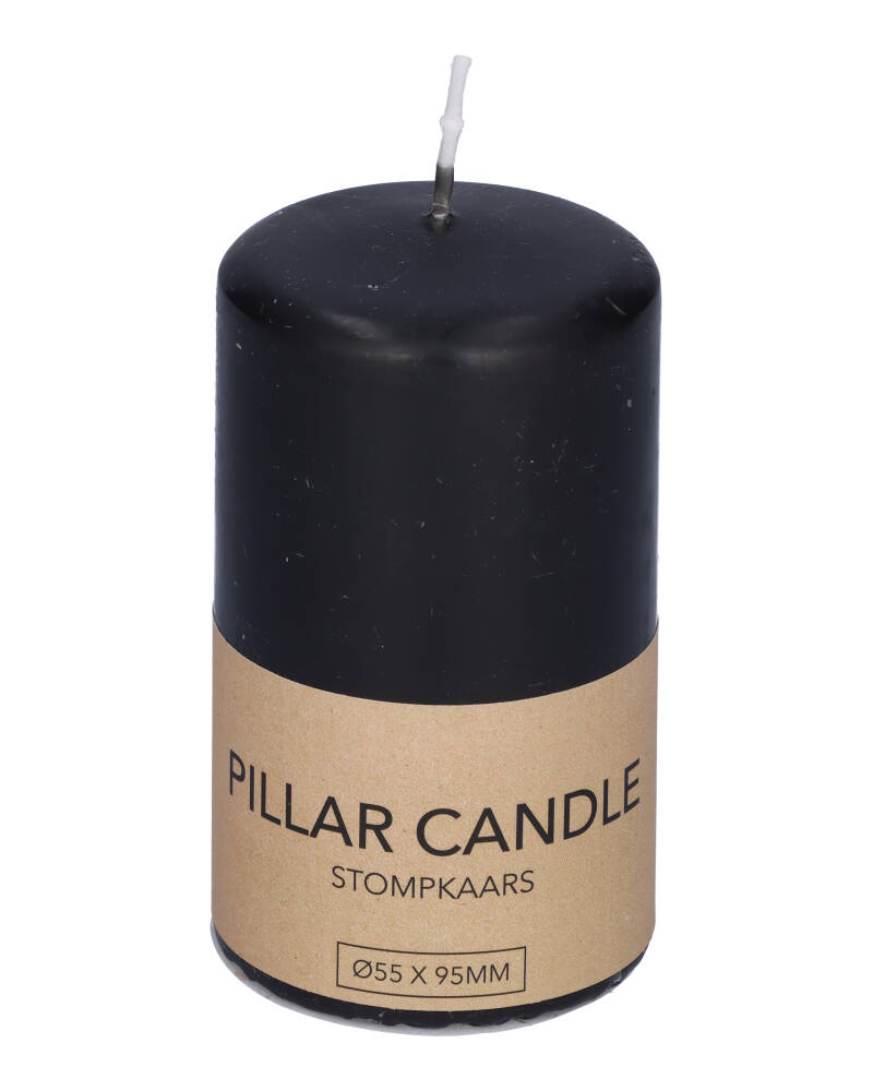 Excellent Houseware Pillar Candle Black 55 X 95 MM Home & Garden Beautycos