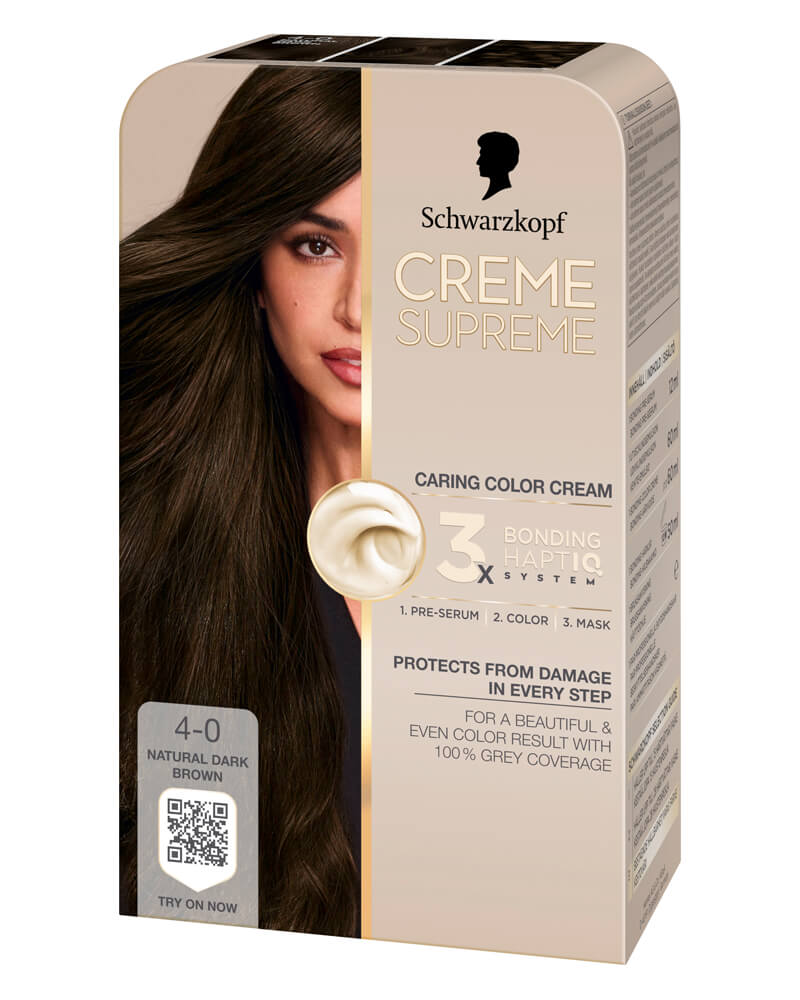 Schwarzkopf Creme Supreme 4-0 Natural Dark Brown 60 ML Health & Beauty Personal Care Hair Color Beautycos
