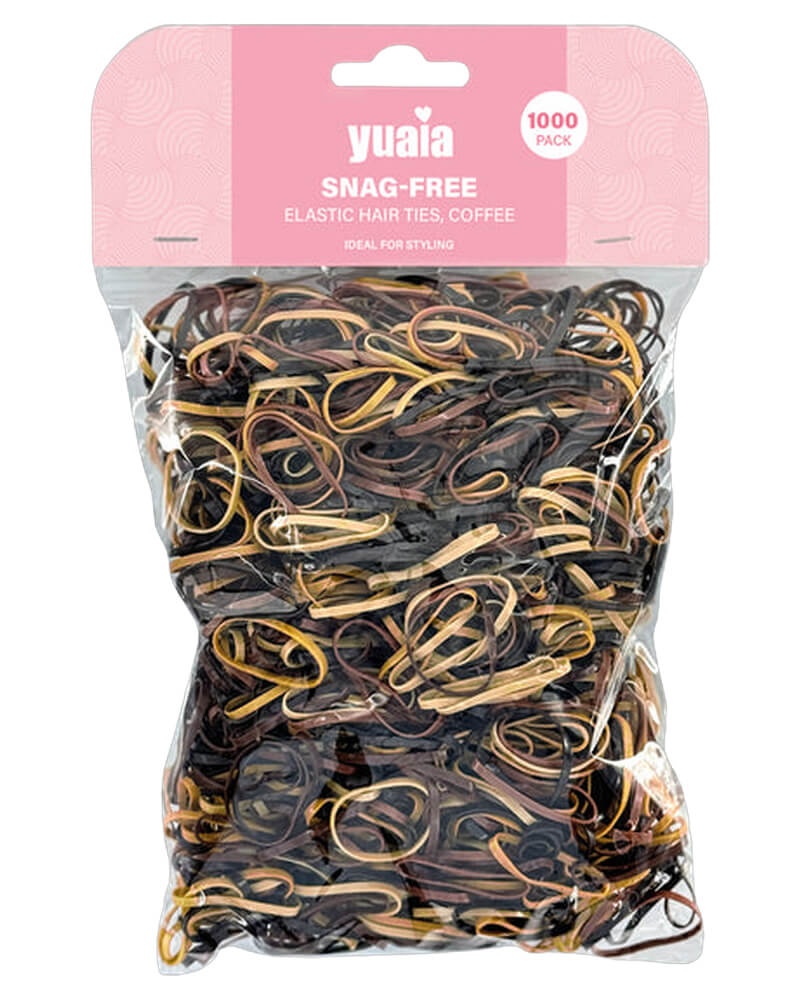 Yuaia Snag-Free Elastic Hai Ties Coffee 1000 Stk Apparel & Accessories Clothing Hair Ponytail Holders Beautycos