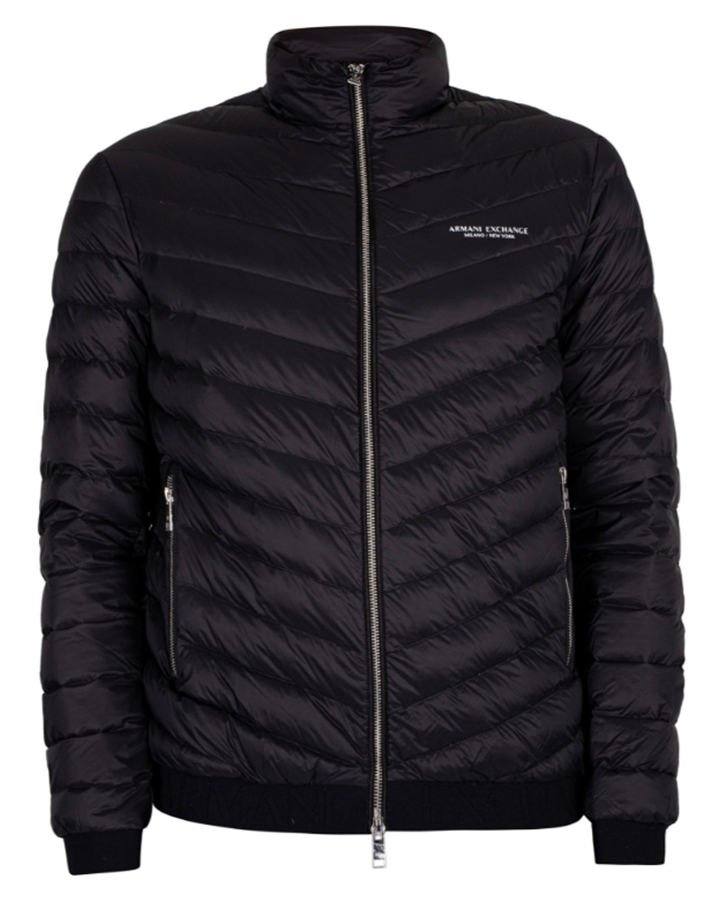 Armani Exchange Down Jacket Black Melange Grey M Apparel & Accessories Clothing Beautycos