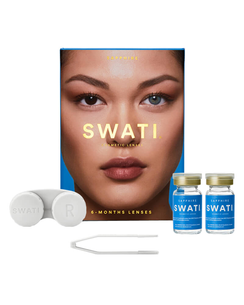 Swati Cosmetics 6 Måneders Kontaktlinser Sapphire Health & Beauty Personal Care Makeup Eye Beautycos