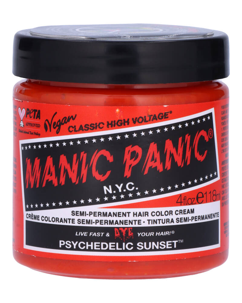Manic Panic Semi-Permanent Color Cream Psychedelic Sunset 118 ML Health & Beauty Personal Care Hair Beautycos