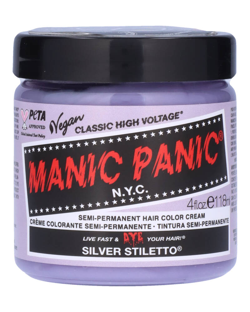 Manic Panic Semi-Permanent Color Cream Silver Stiletto 118 ML Health & Beauty Personal Care Hair Beautycos