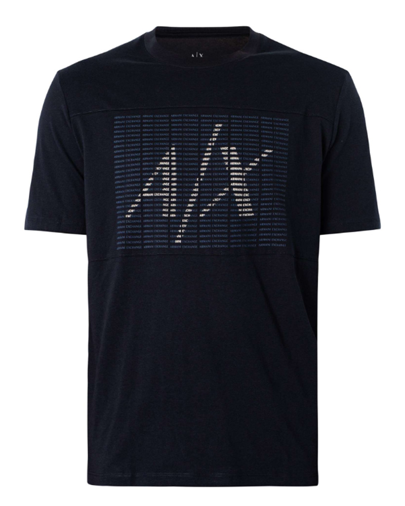 Armani Exchange Men Graphic T-Shirt Navy Str L Apparel & Accessories Clothing Shirts Tops Beautycos