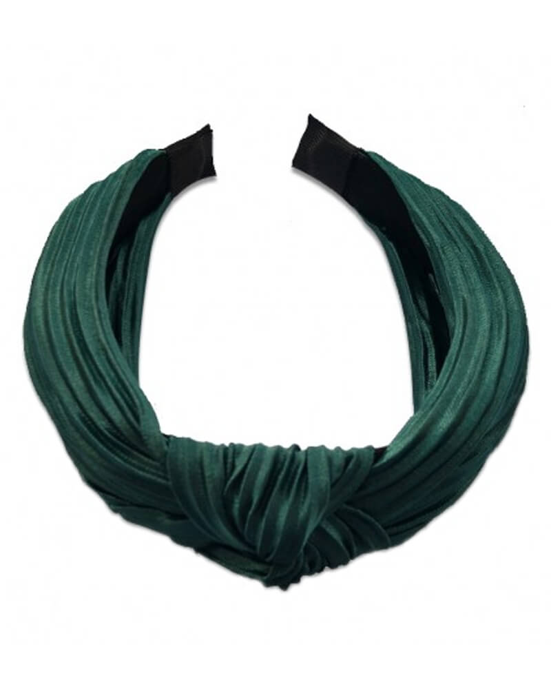 Everneed Hårbøjle Daniella Plissé - Emerald (U) Apparel & Accessories Clothing Hair Headbands Beautycos