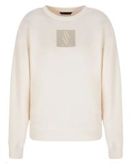 Armani Exchange Woman Logo Sweatshirt White Str. L