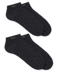 Boss Hugo Boss 2-pack Shoeliner Finest Soft Cotton Grey Str 43-46