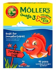 Møllers Tran Omega-3 Gelé-Fisk Jordbær