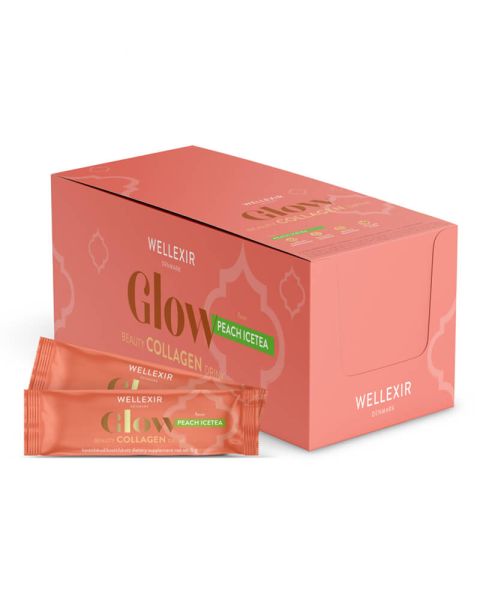 Wellexir Glow Beauty Drink Peach Ice Tea