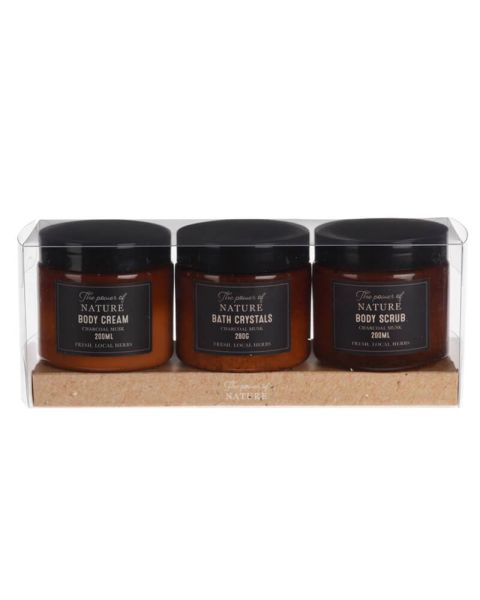 Excellent Houseware Badesæt Charcoal Musk