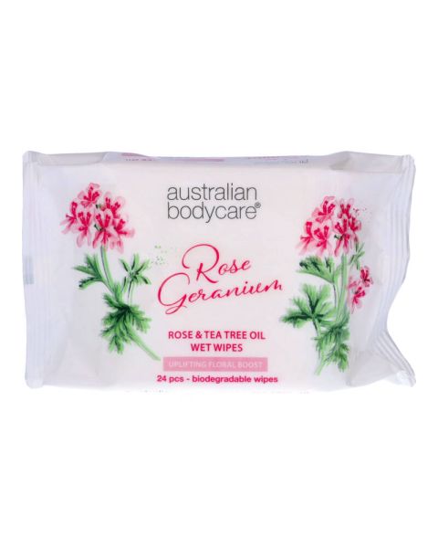 Australian Bodycare Rose & Tea Tree Oil Wet Wipes (U)
