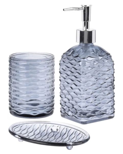 Bathroom Solutions Sæbedispenser Striber Set Grå