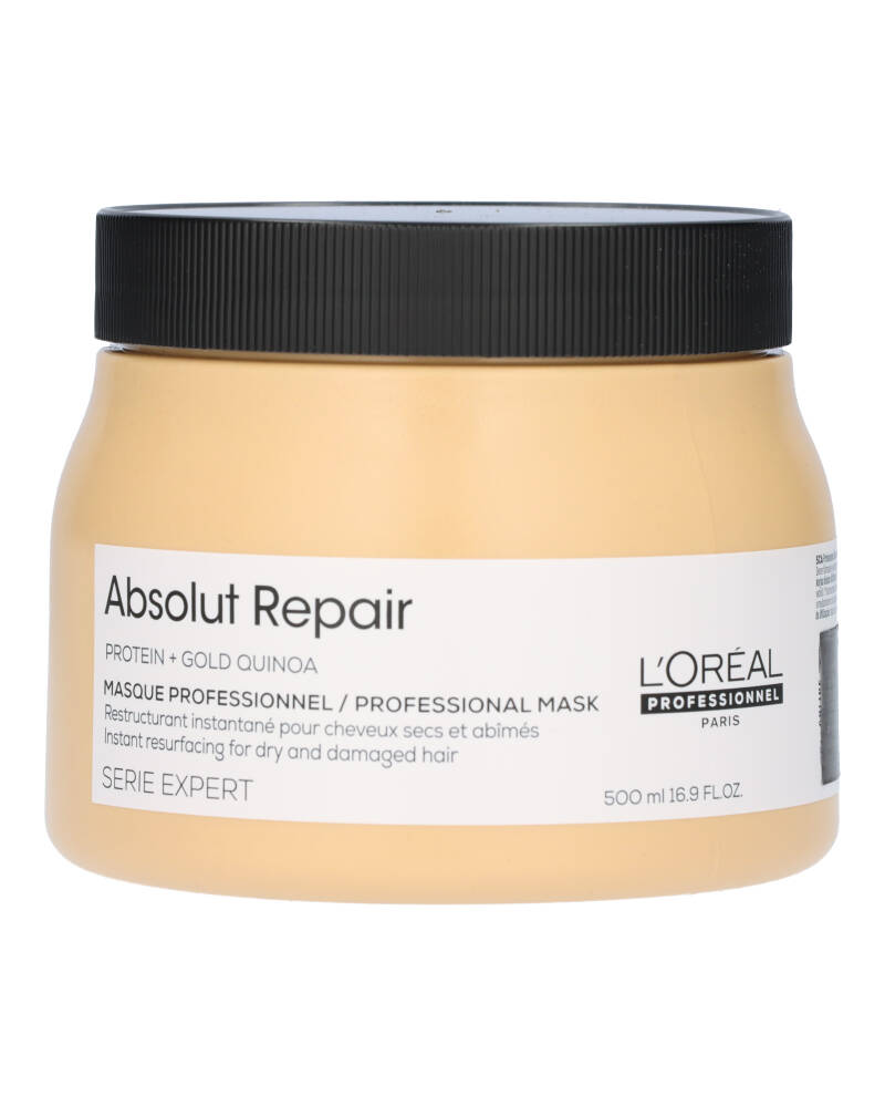 Loreal Absolut Repair Protein + Gold Quinoa Mask 500 ML Health & Beauty Personal Care Hair Beautycos
