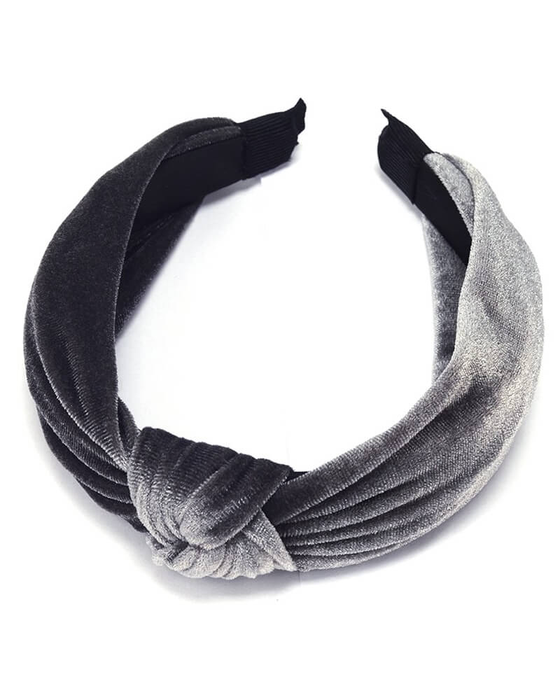 Everneed Carla Velour Hårbøjle Grey (U) Apparel & Accessories Clothing Hair Headbands Beautycos