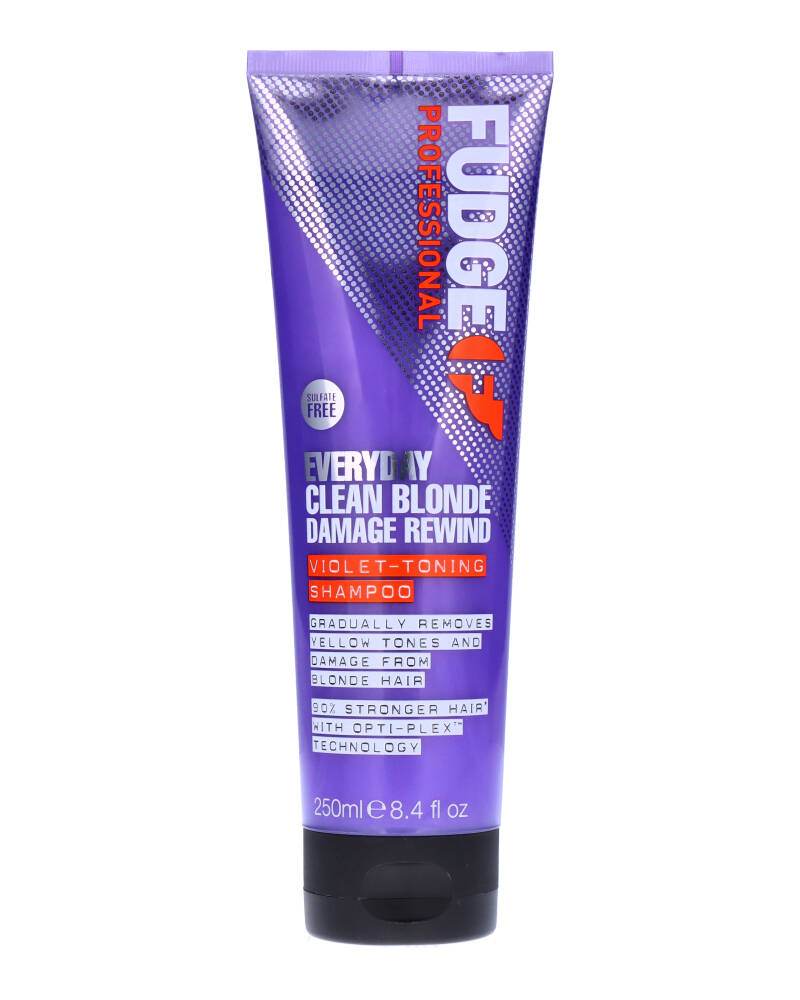 Fudge Everyday Clean Blonde Damage Rewind Violet-Toning Shampoo 250 ML Health & Beauty Personal Care Hair Conditioner Beautycos