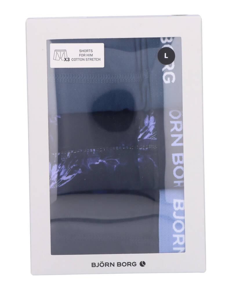 Björn Borg Cotton Stretch Shorts 3-Pack Str L 3 Stk Apparel & Accessories Clothing Underwear Socks Beautycos
