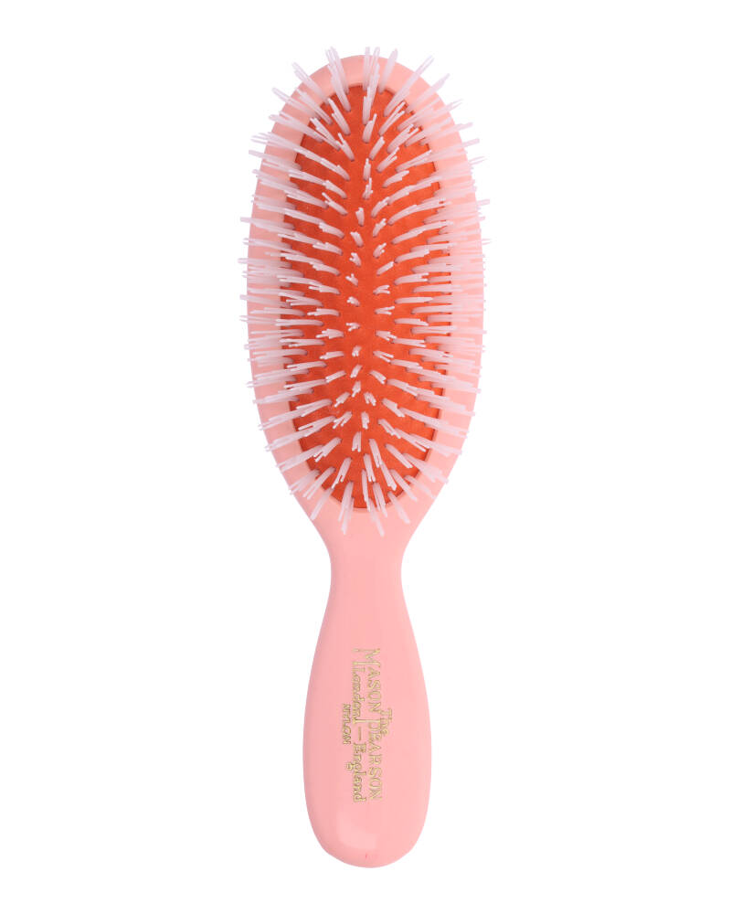 Mason Pearson N4 Pocket Nylon Hairbrush - Pink Health & Beauty Personal Care Hair Styling Tools Combs Brushes Beautycos