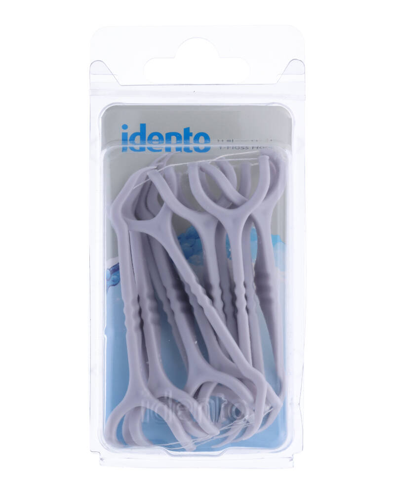 Idento Y - Floss Hook Grå 12 Stk Health & Beauty Personal Care Oral Dental Beautycos