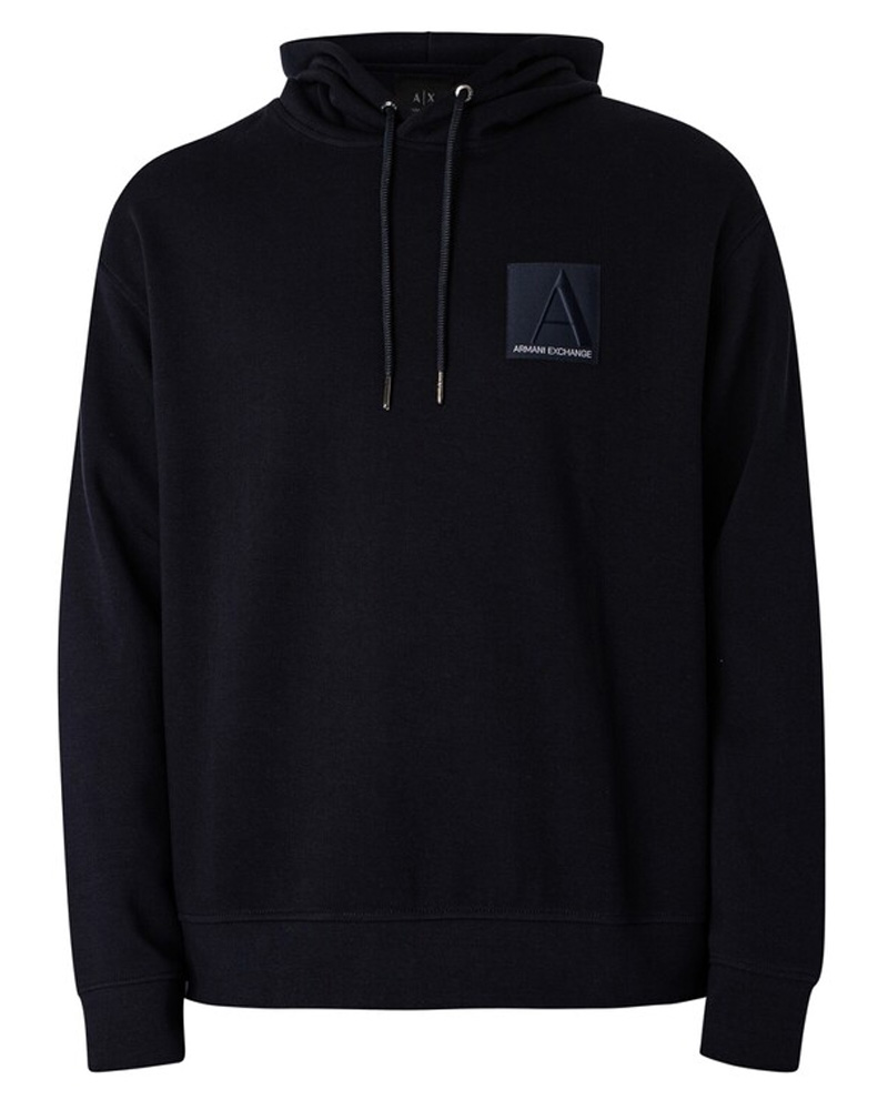Armani Exchange Box Logo Pullover Hoodie Str S Apparel & Accessories Clothing Shirts Tops Beautycos
