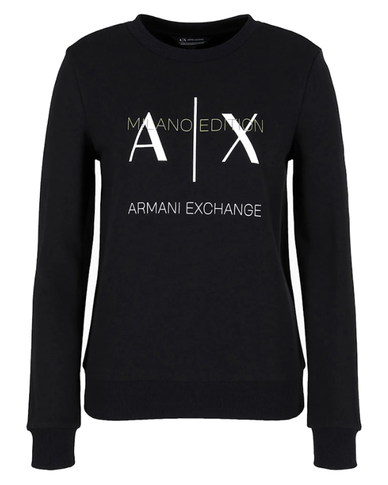 Armani Exchange Femme Sweatshirt Noir M Apparel & Accessories Clothing Shirts Tops Beautycos