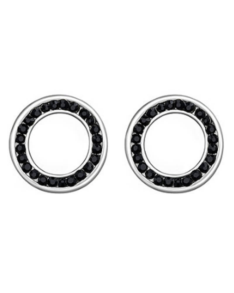 Everneed Crystal Sølvfarvet M Sorte Sten (U) Apparel & Accessories Jewelry Beautycos