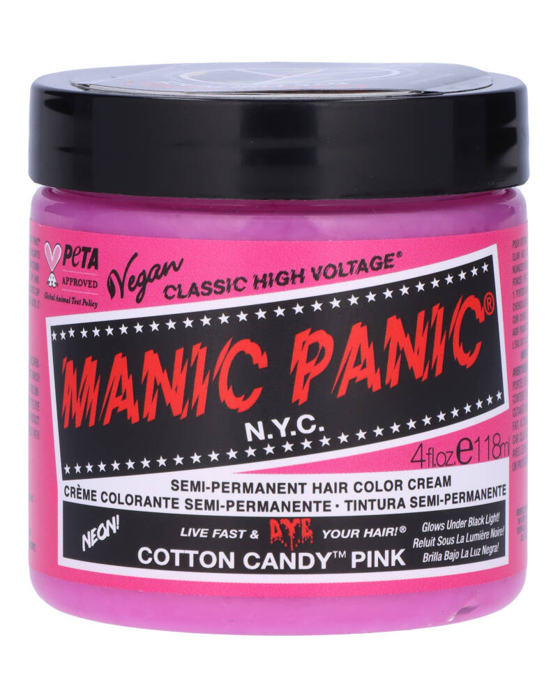 Manic Panic Semi-Permanent Color Cream Cotton Candy Pink 118 ML Health & Beauty Personal Care Hair Beautycos