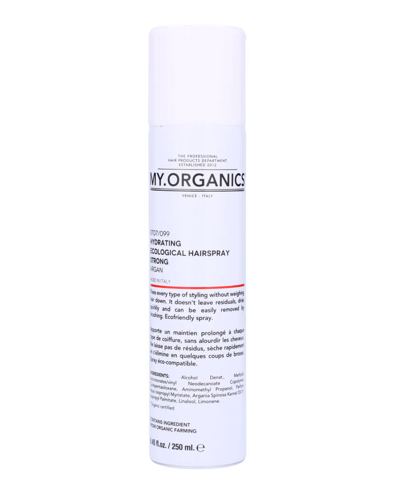 My Organics The Organic Hydrating Ecological Hairspray Strong 250 ML Health & Beauty Personal Care Hair Styling Products Beautycos
