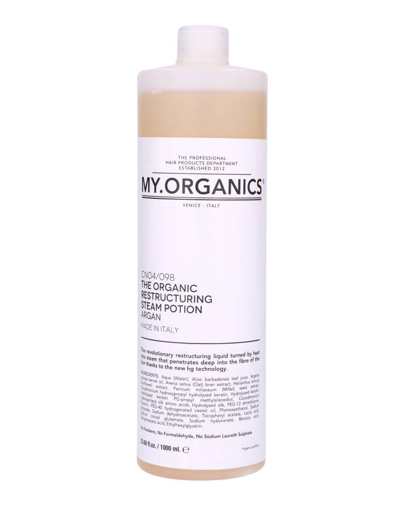 My Organics The Organic Restructuring Steam Potion Argan 1000 ML Health & Beauty Personal Care Hair Styling Products Beautycos