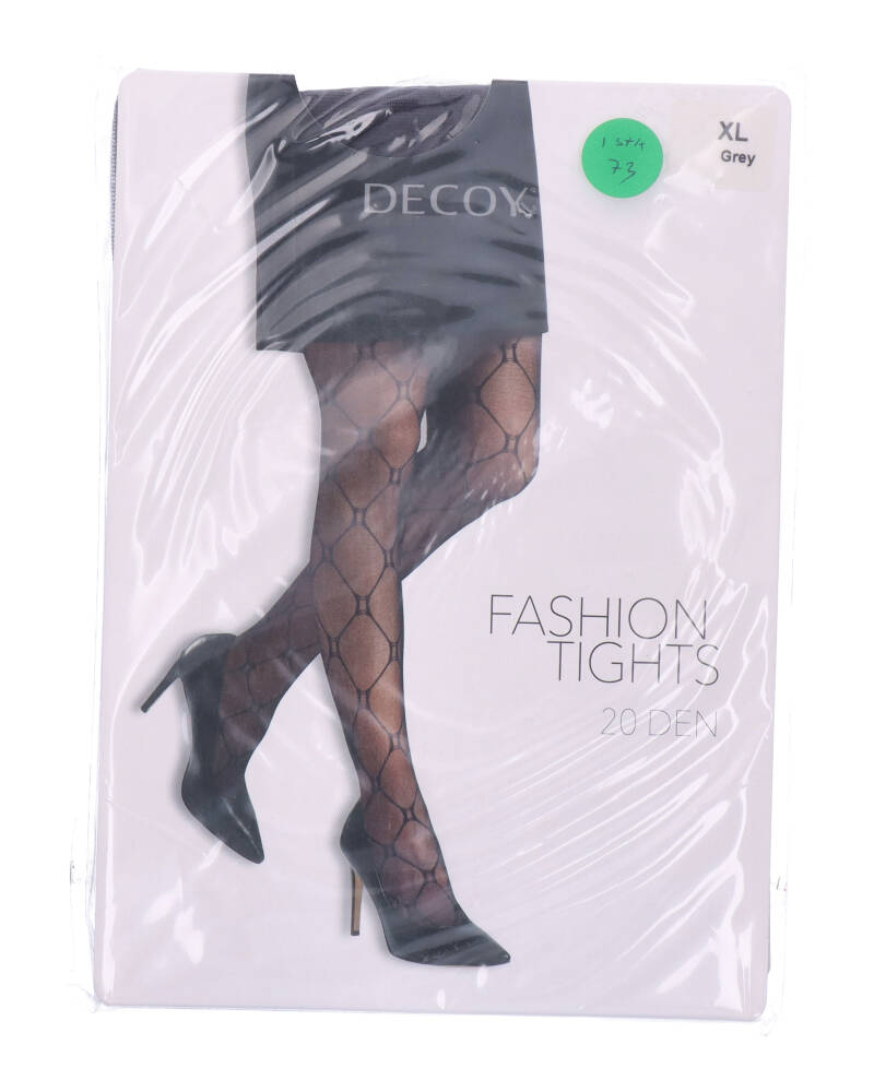 Decoy Fashion Tights (20 Den) Grey XL Apparel & Accessories Clothing Underwear Socks Beautycos