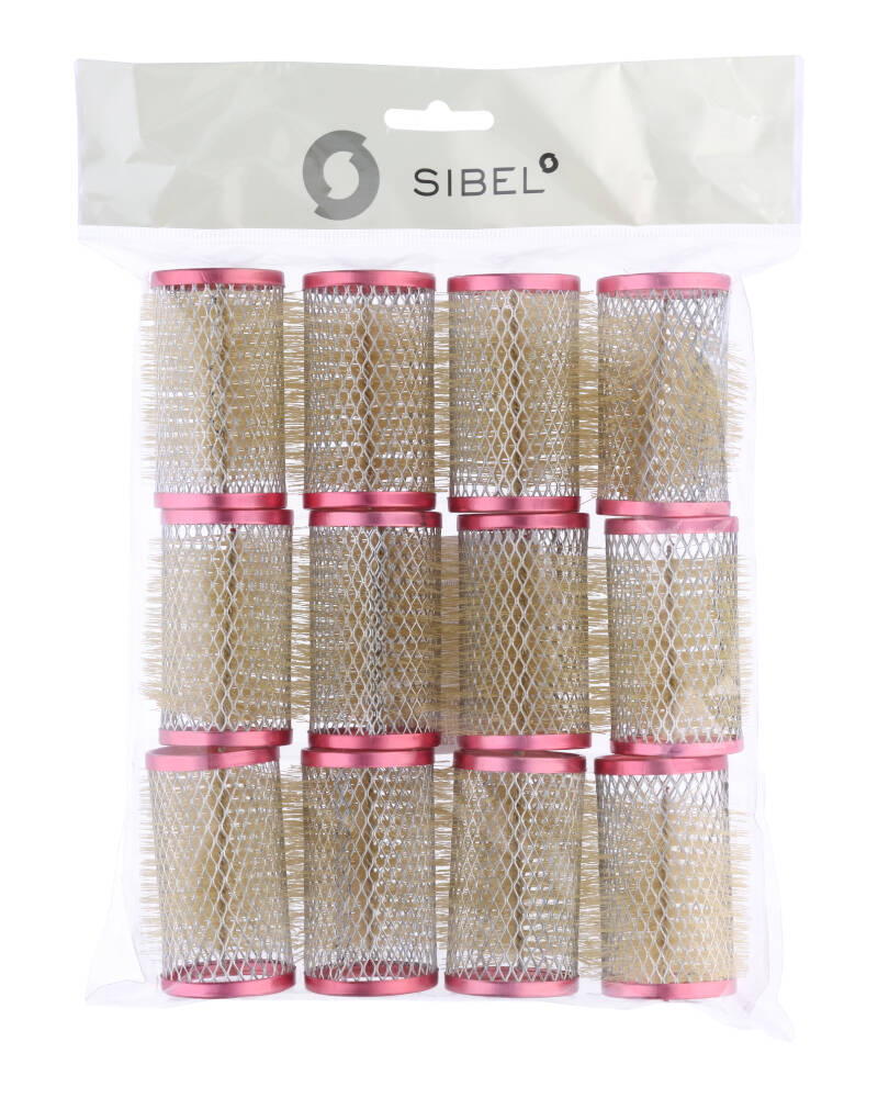 Sibel Metal Rollers Pink 36Mm Ref P001380 12 Stk Health & Beauty Personal Care Hair Styling Tools Curlers Beautycos